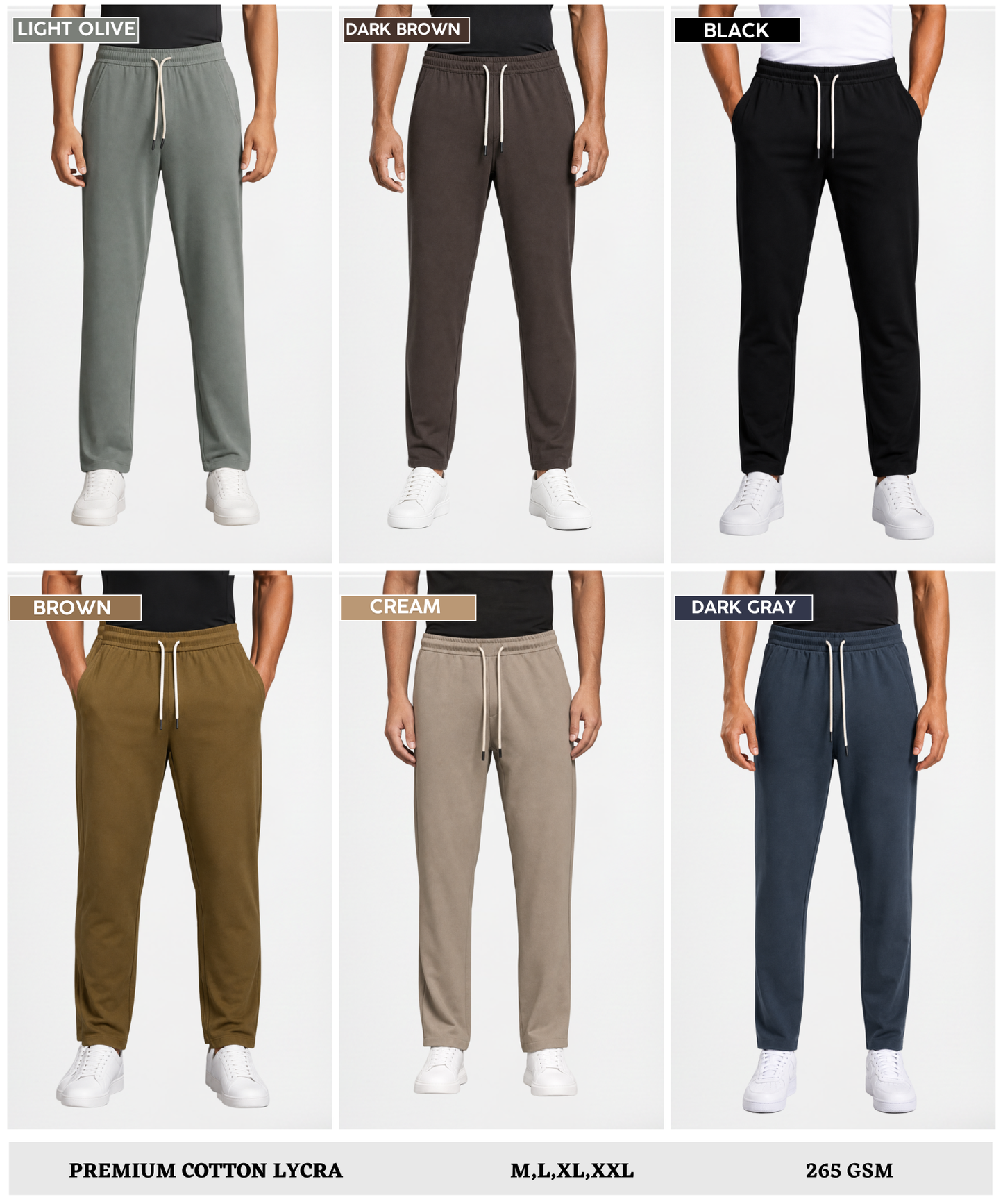 Premium Cotton Blend Casual Track Pants for Men | Comfort Fit TrackPant