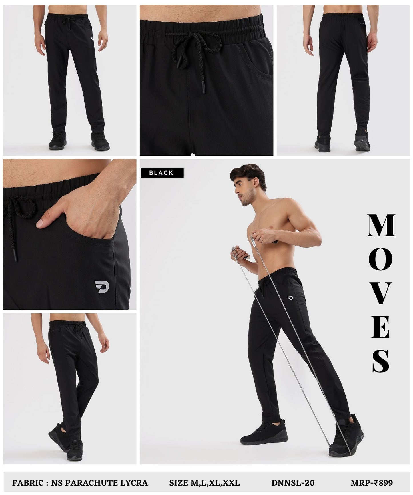 Parachute Flex TrackPant - Imported Ns Parachute Lycra Lower (20% Lycra 145 GSM)