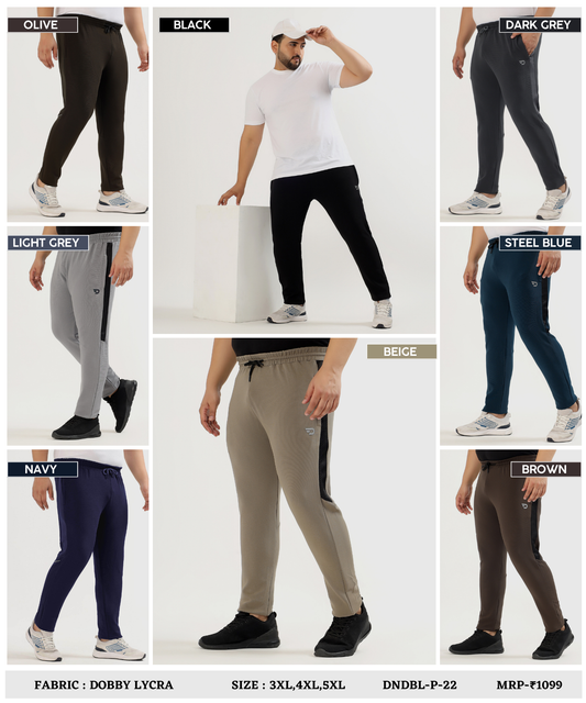 DuraFit Trackpant - Imported Dobby Lycra Plus Size Lower (GSM 280)