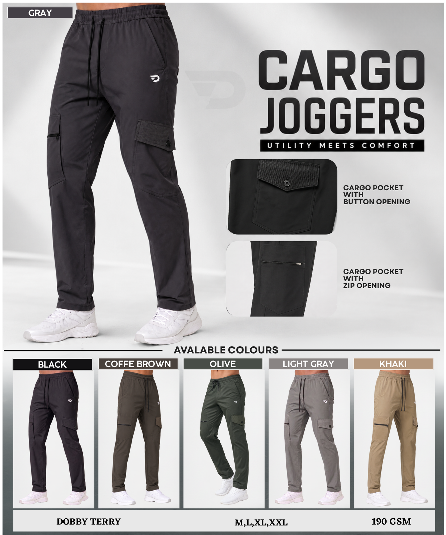 Premium Imported Nylon Dobby Terry Casual Track Pants | 190 GSM | Comfort Fit