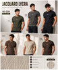 Men’s Jacquard Lycra Regular Fit T-Shirt – Premium 180 GSM