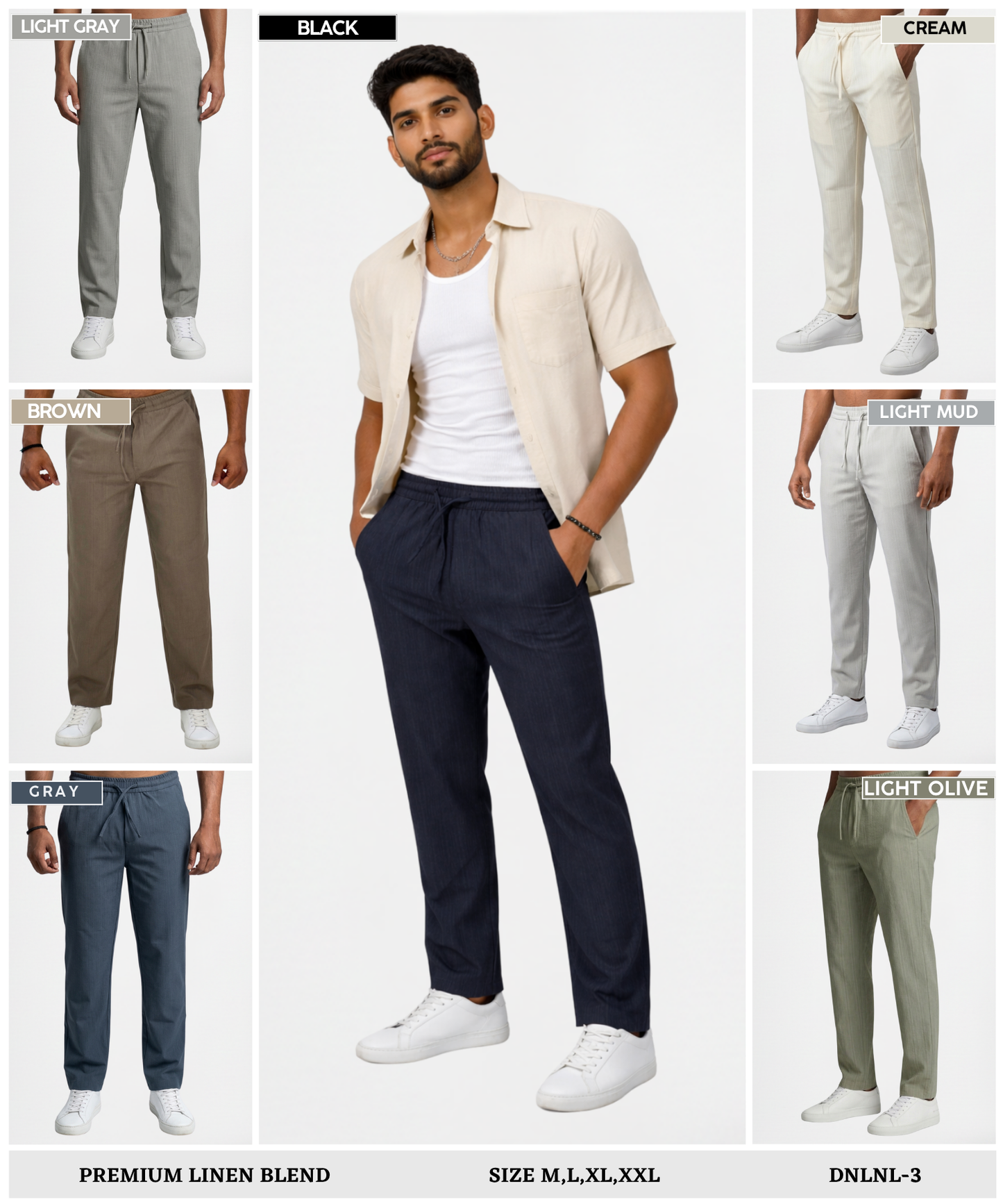 Men’s Premium Linen Track Pants  | Modern Fit & All-Day Comfort