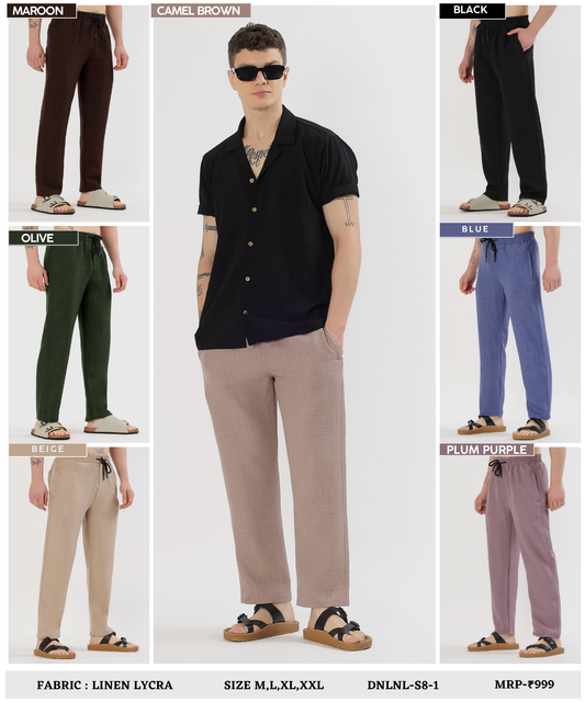 UrbanLoom Linen pant  –Imported Linen Lycra  (GSM 180)