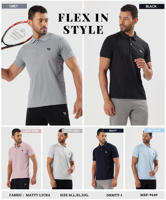 Imported Matty Lycra Polo T-Shirts (GSM 200)