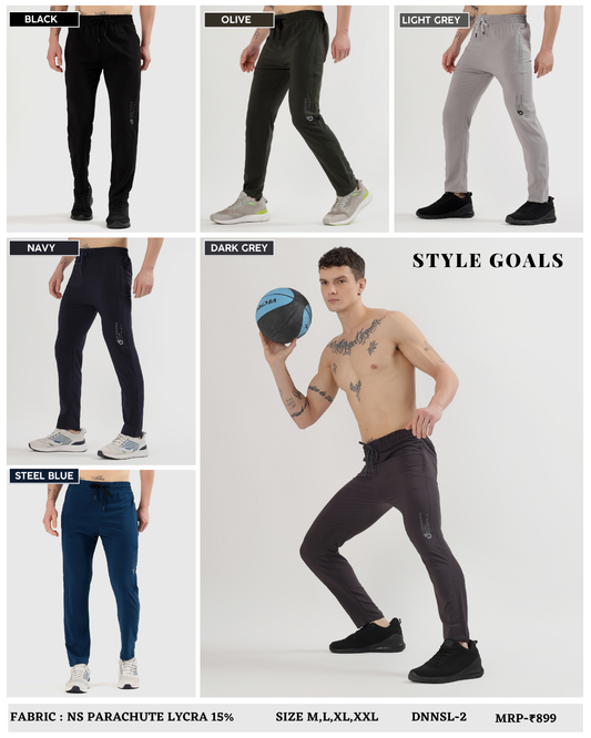 TechStretch Lowers - Imported Ns Parachute Lycra (145 GSM, 15% Lycra)