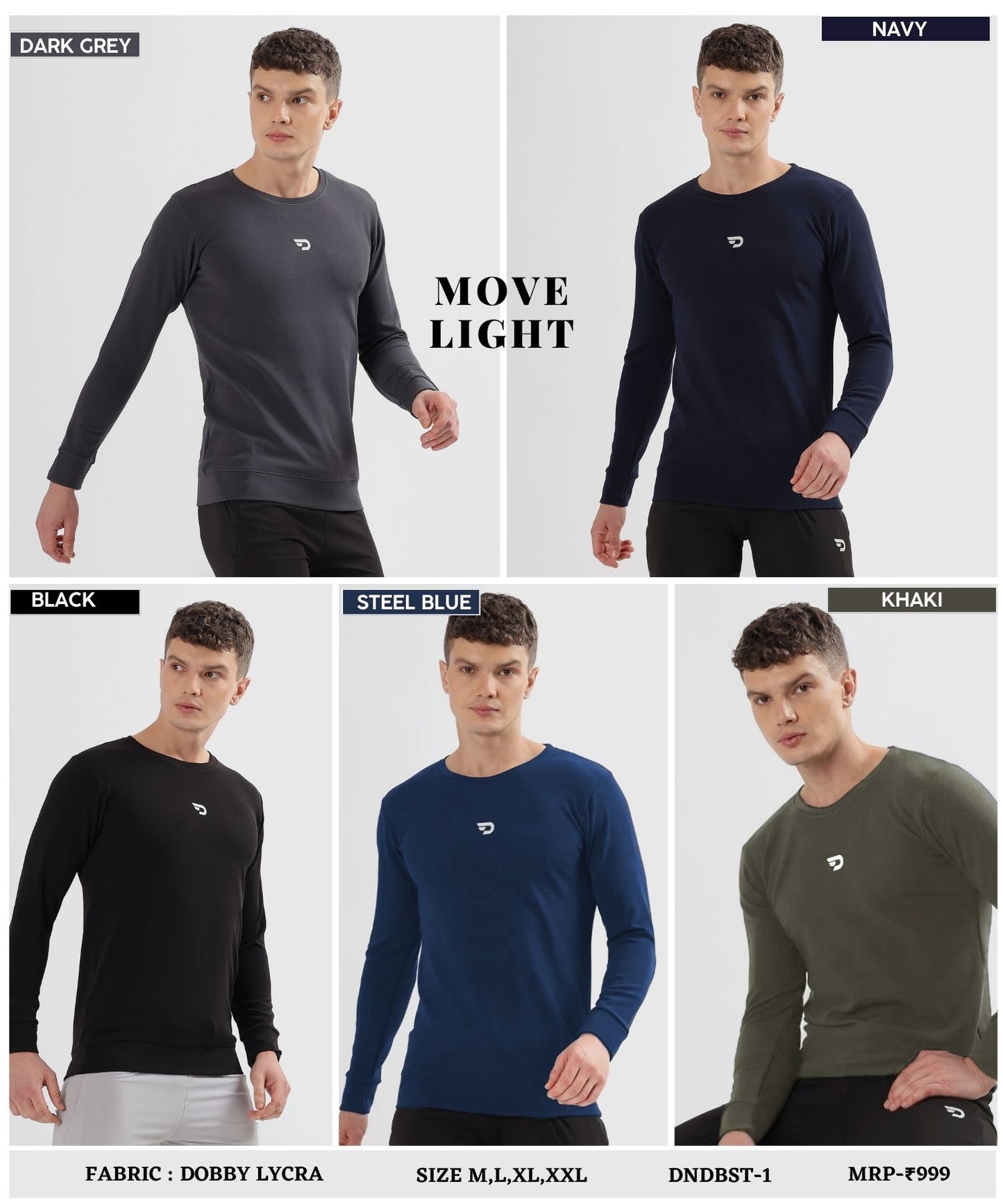 Move Light Sweatshirt - Imported Dobby Lycra  (GSM 280)