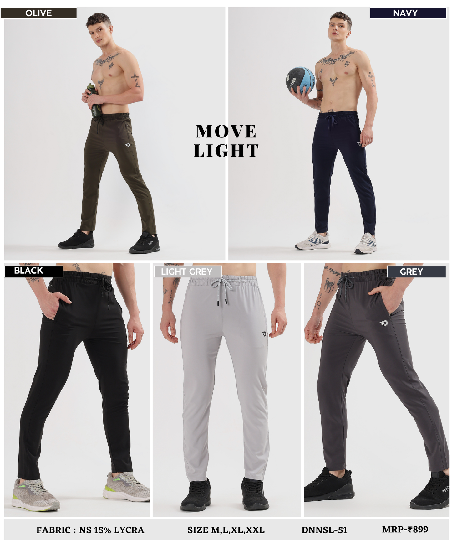 ActiveFlex Trackpant  – Imported Ns Parachute Lycra (145 GSM, 15% Lycra)