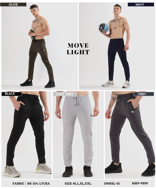 ActiveFlex Trackpant  – Imported Ns Parachute Lycra (145 GSM, 15% Lycra)