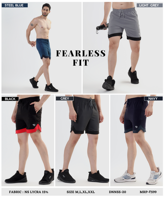 ParachuteFlex Shorts - Imported NS Parachute Lycra Shorts (15% Lycra 130 GSM)