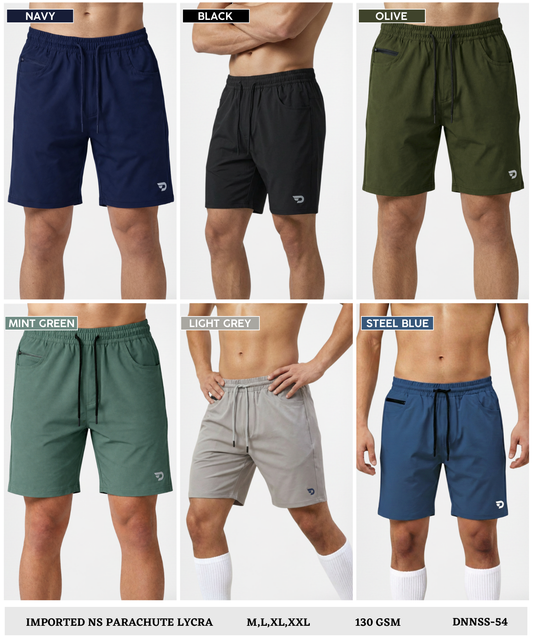 Imported Ns Parachute Lycra Shorts (15% Lycra 130 GSM)