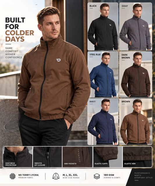 NS Terry Lycra Lightweight Jackets – Imported Quality | GSM 180-190 | Regular Fit