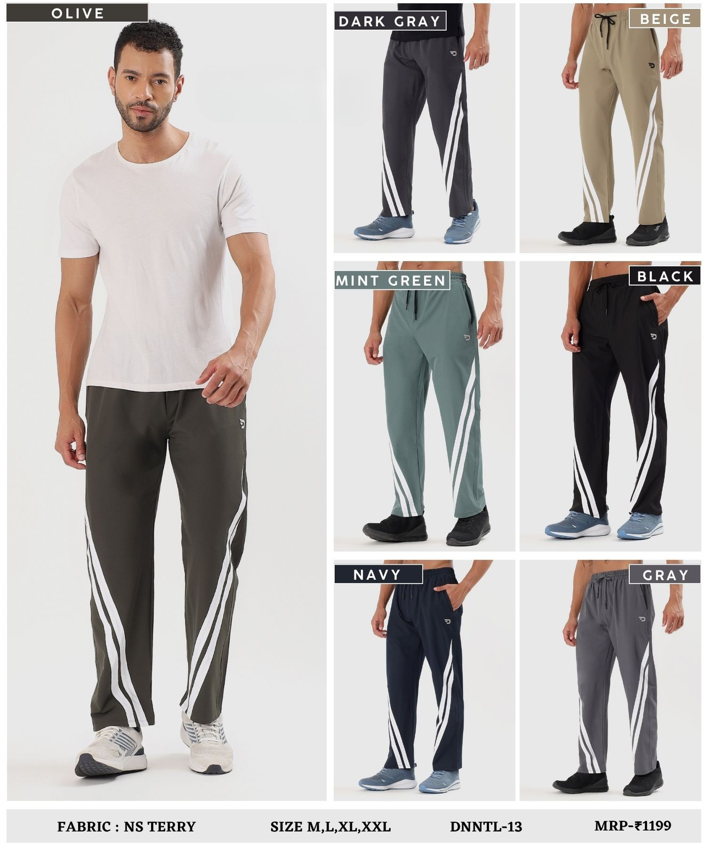 Men’s Imported NS Terry Lycra Straight Fit Trackpant  – Soft, Stretchable & Durable (GSM 180–190)