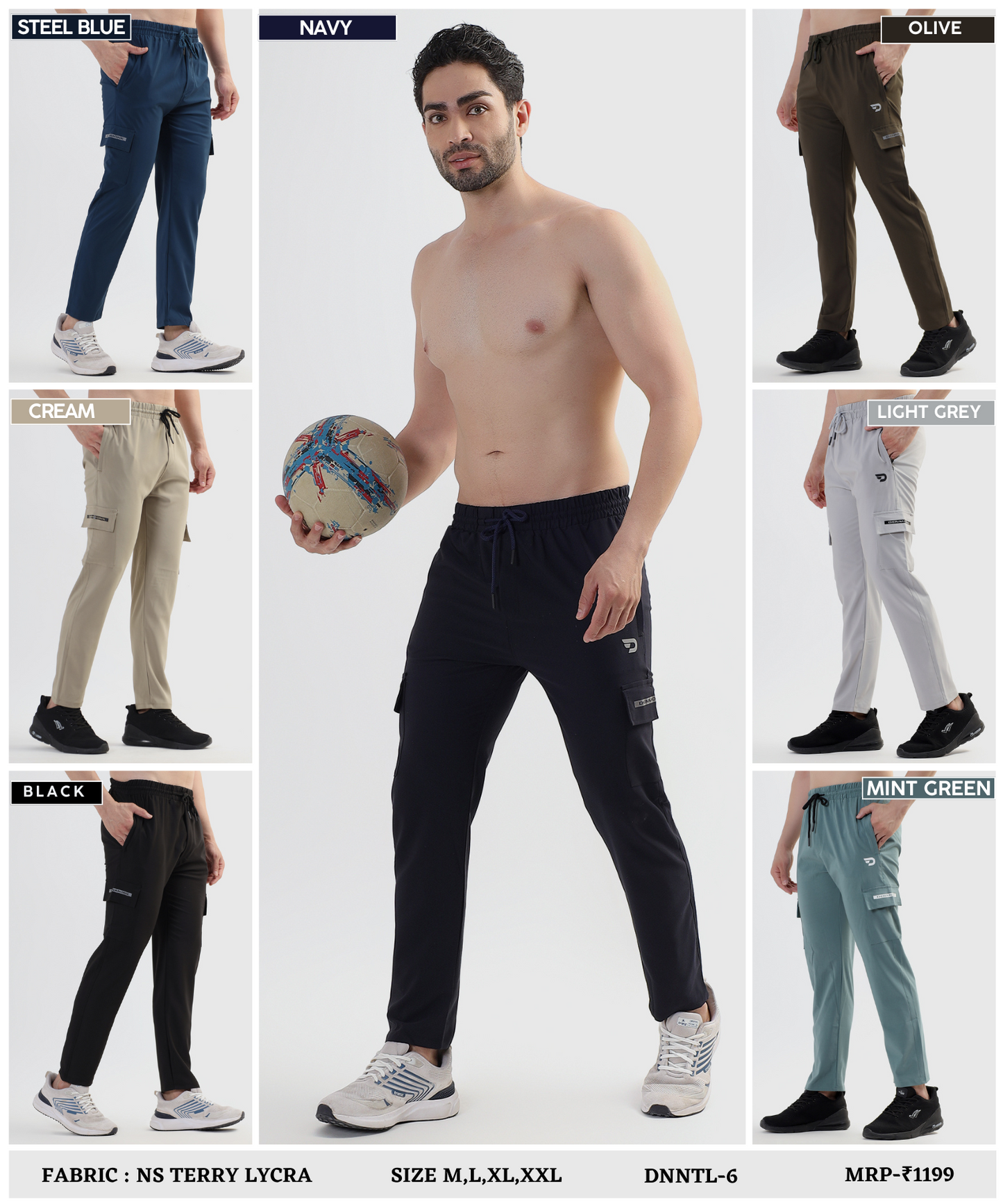 Terry Cargo Style Trackpant – Imported Ns Terry Lycra (GSM 180-190)