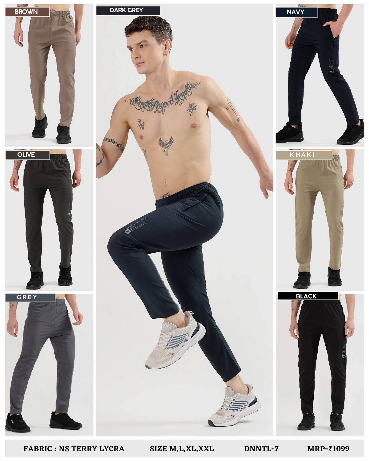 Slight Stretch Trackpant - Imported Ns Terry Lycra (GSM 180-190)