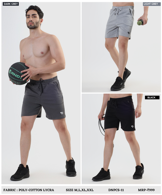 Poly Cotton Lycra Shorts