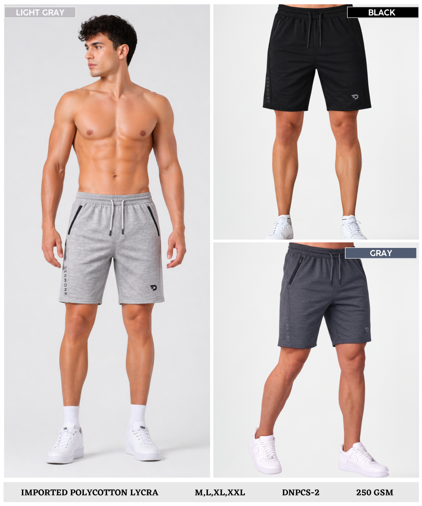 Imported PolyCotton Lycra Men’s Shorts – GSM 250