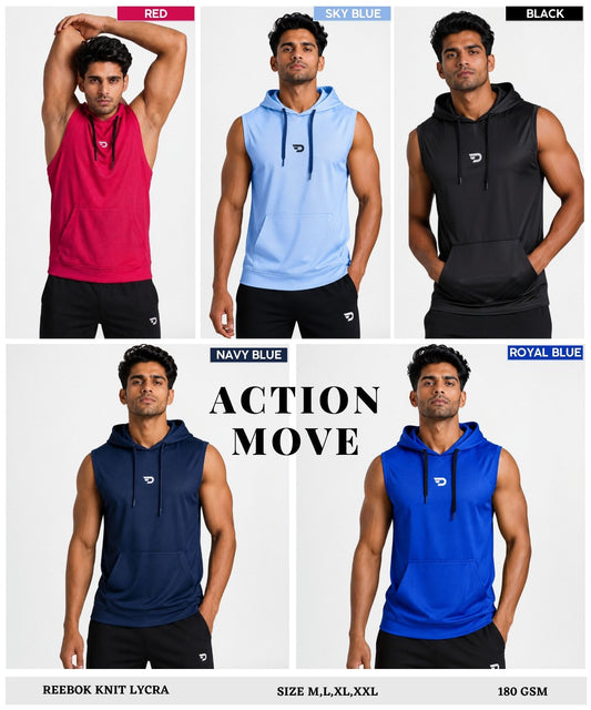 Men’s Sportswear Hooded Sando in Reebok Knit Lycra Fabric (GSM 180)