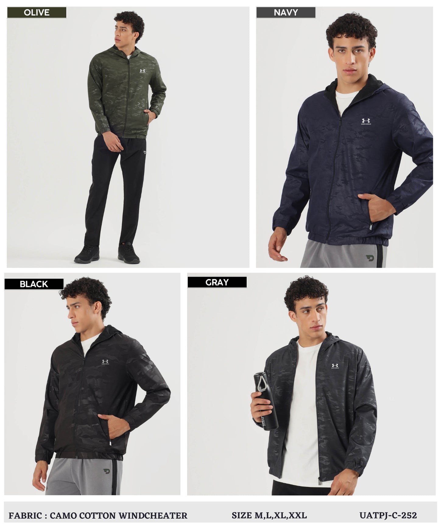 Imported Premium Quality Camo Cotton Windcheater Jackets (GSM 350)