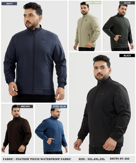 Imported Premium Quality Feather Touch Plus Size Waterproof Fabric Jacket (GSM 350)