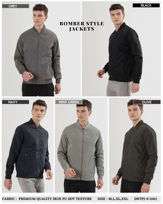 Premium Quality Skin PU Dot Texture Windcheater