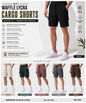 Men's Waffle Lycra Cargo Shorts | Regular Fit  |Trending Bottomwear