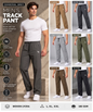 Denmonk Men’s Imported Woven Lycra Track Pants With Reflective Piping | 180 GSM | Straight Fit