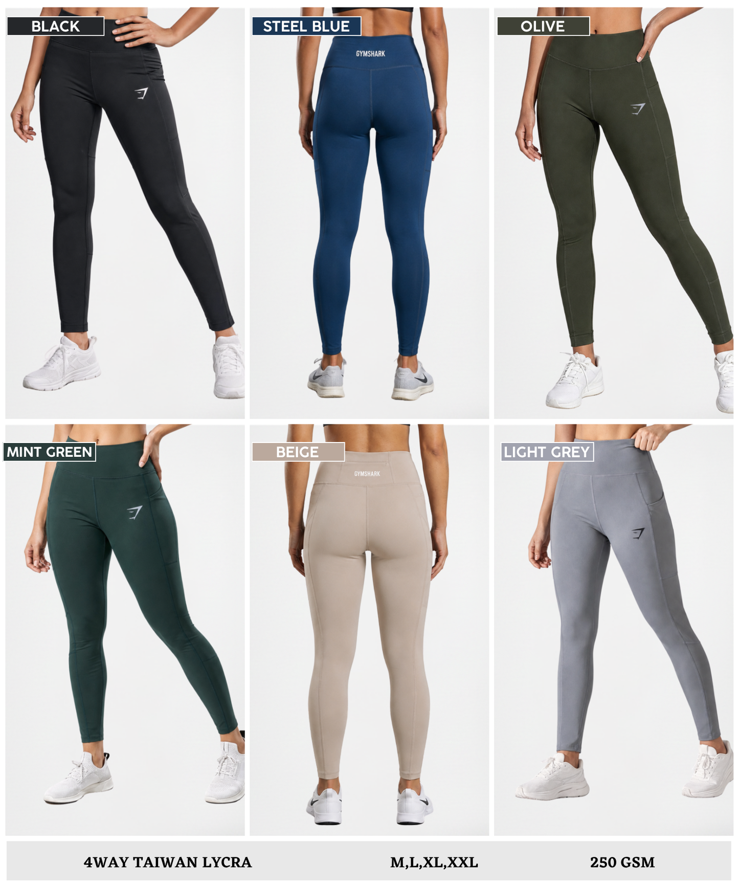 Imported 4way Taiwan Lycra Women Leggings (GSM 250)