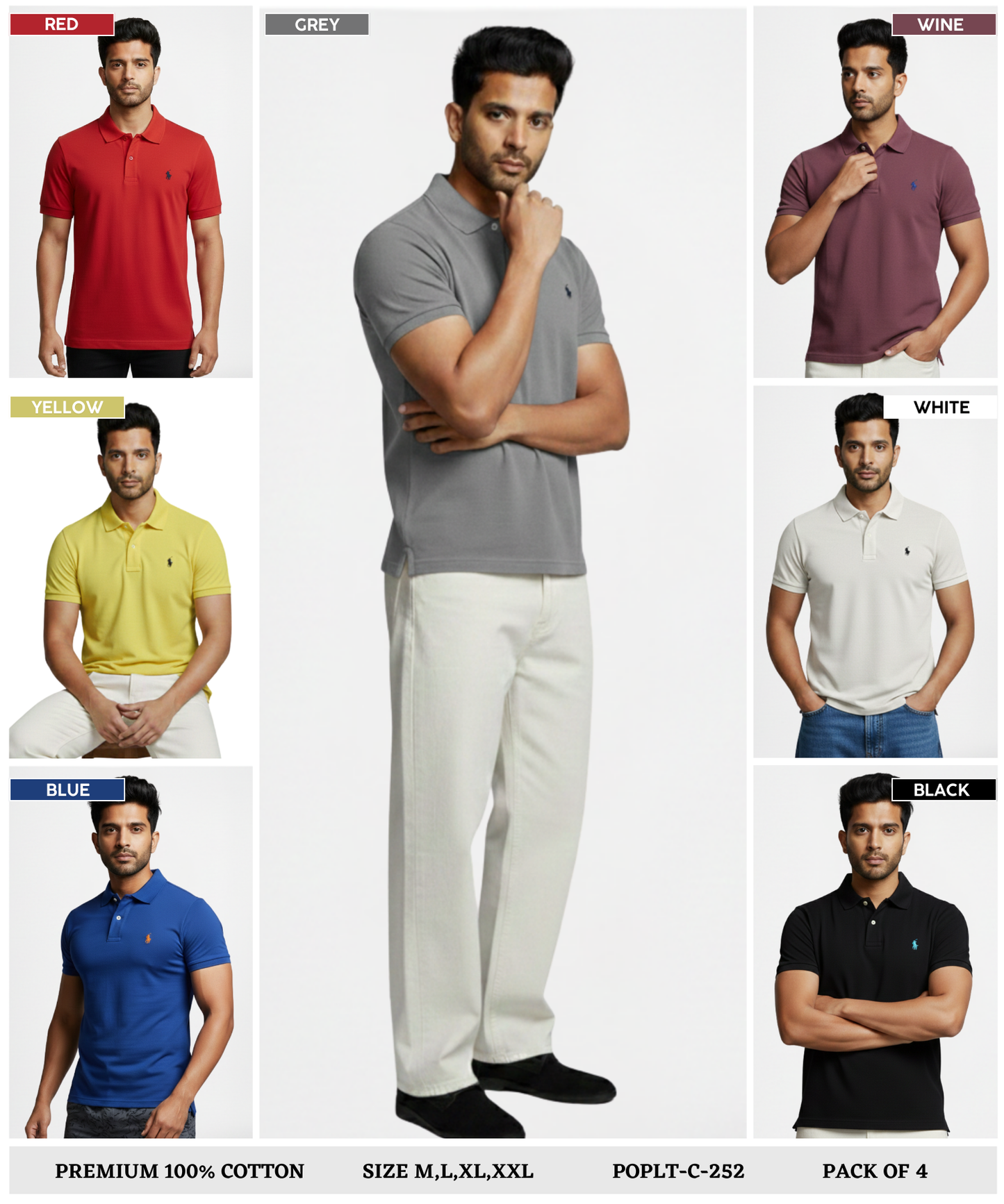 Premium Quality 100% Cotton  Lycra T-Shirts