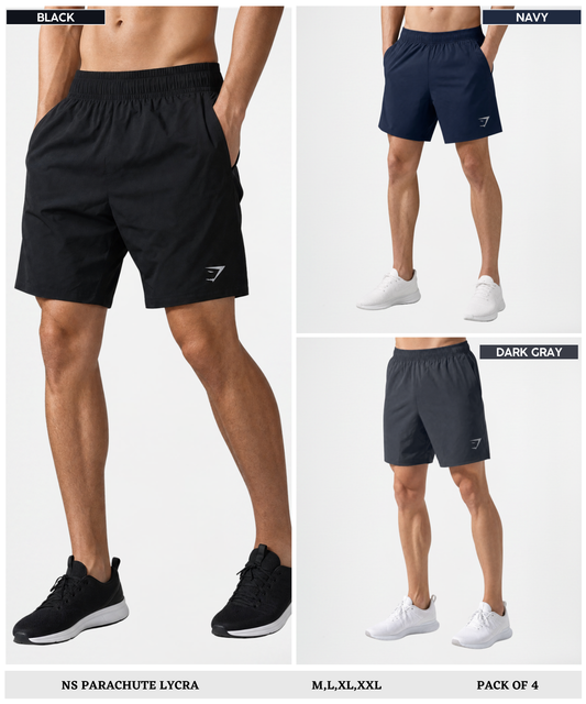 Imported Ns Parachute Lycra Shorts (12% Lycra 130 GSM)