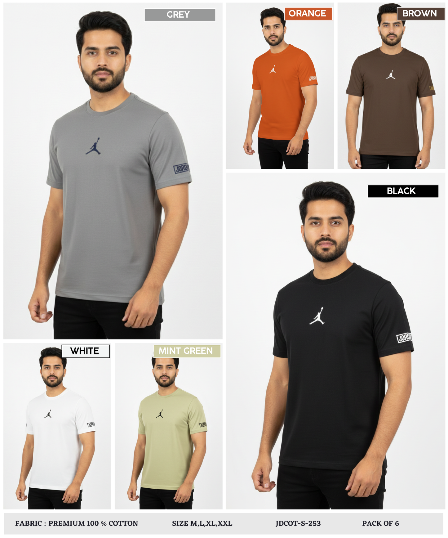 Premium Quality 100% Cotton Lycra T-Shirts (GSM 220)