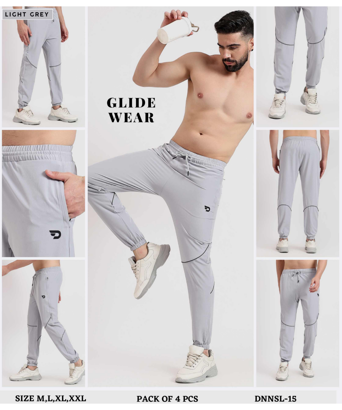 Everyday Stretch Track Pants - Imported Ns Parachute Lycra Lower (15% Lycra 145 GSM)