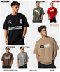 Men’s Premium Cotton Blend Over Sized T-shirts – 220 GSM | Multi Brand
