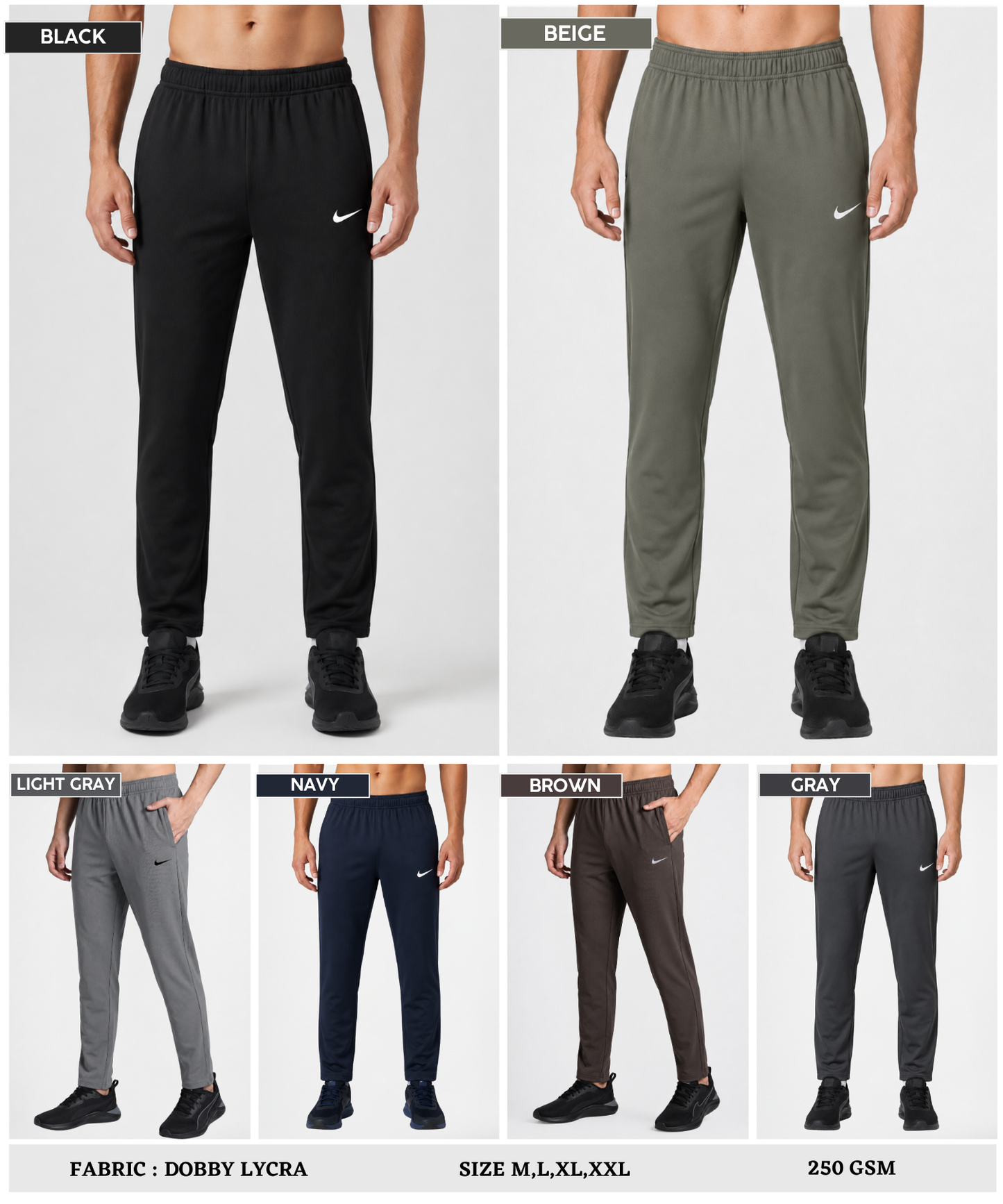 Imported Dobby Lycra Trackpant (GSM 250) | Slim Fit
