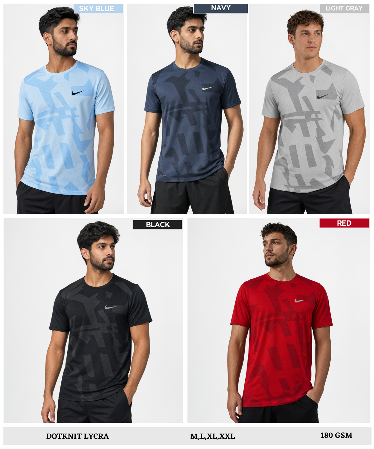 Imported DotKnit Lycra T-Shirt - 180 GSM | Printed T-shirt