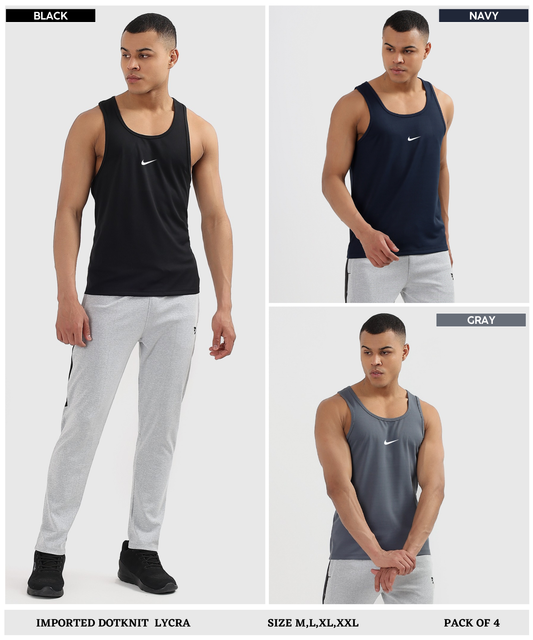 Imported Dotknit Lycra Sando (GSM 180) | Cut Sleeve
