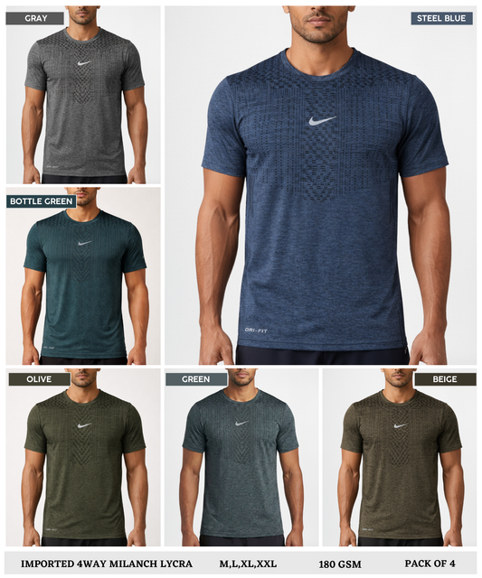 Imported Milanch 4way Lycra T-Shirt (GSM 180)