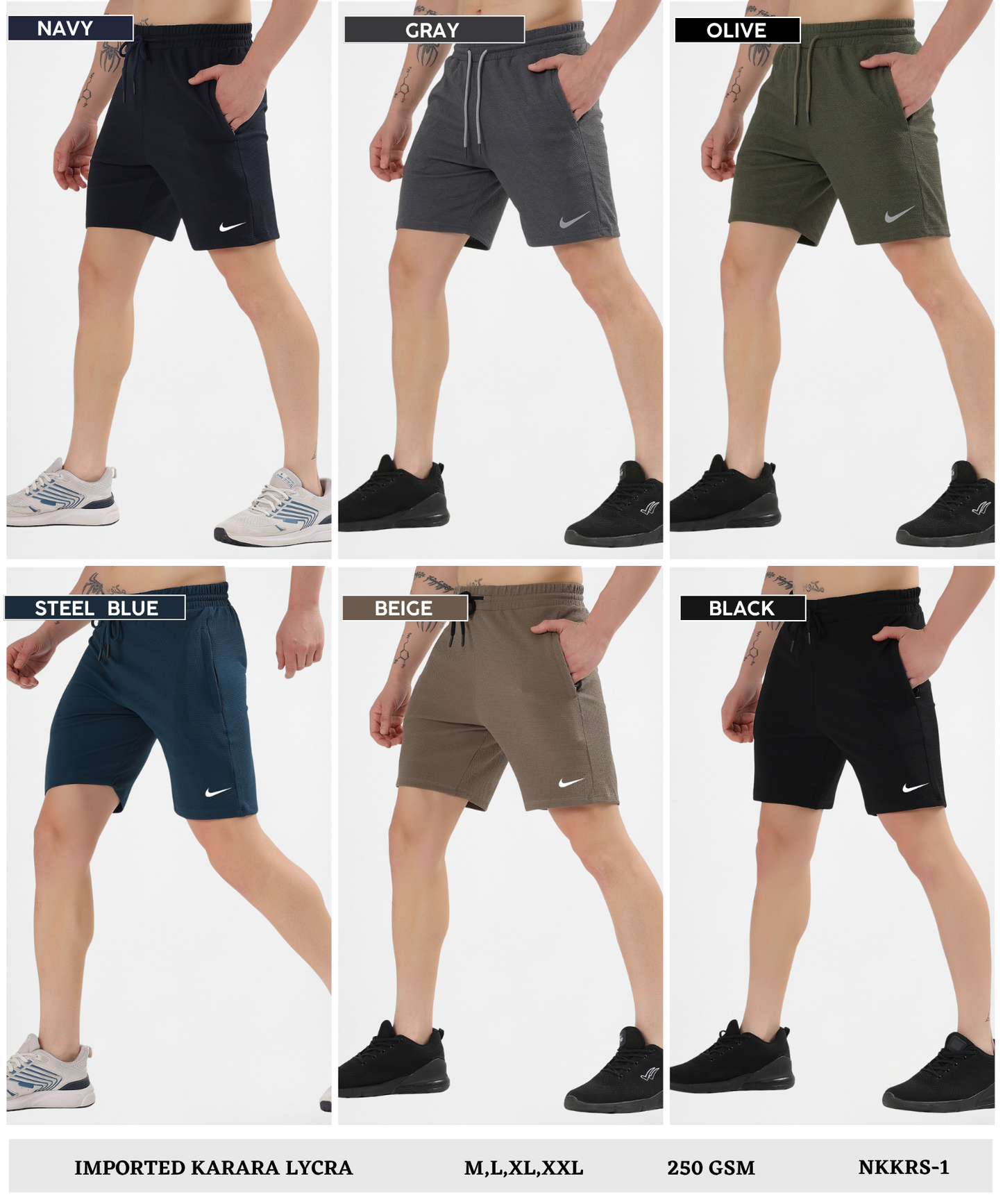 Imported Karara Lycra Shorts (GSM 250)