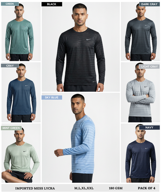 Pin Point Knit Lycra T-shirts
