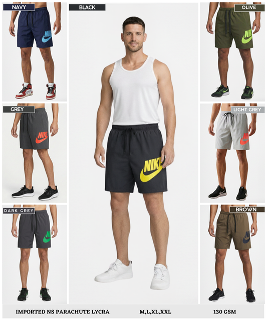 Imported Ns Parachute Lycra Shorts (15% Lycra 130 GSM)