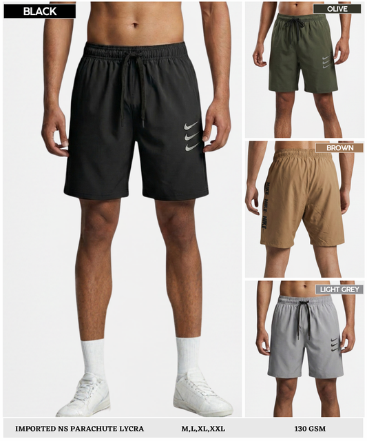 Imported Ns Parachute Lycra Shorts (15% Lycra GSM 130)