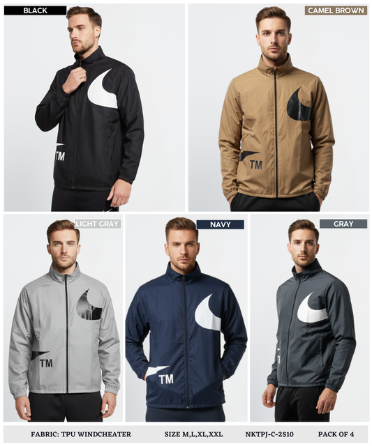 Imported Premium Quality TPU Windcheater (GSM 350, Rice-knit fabric inside )