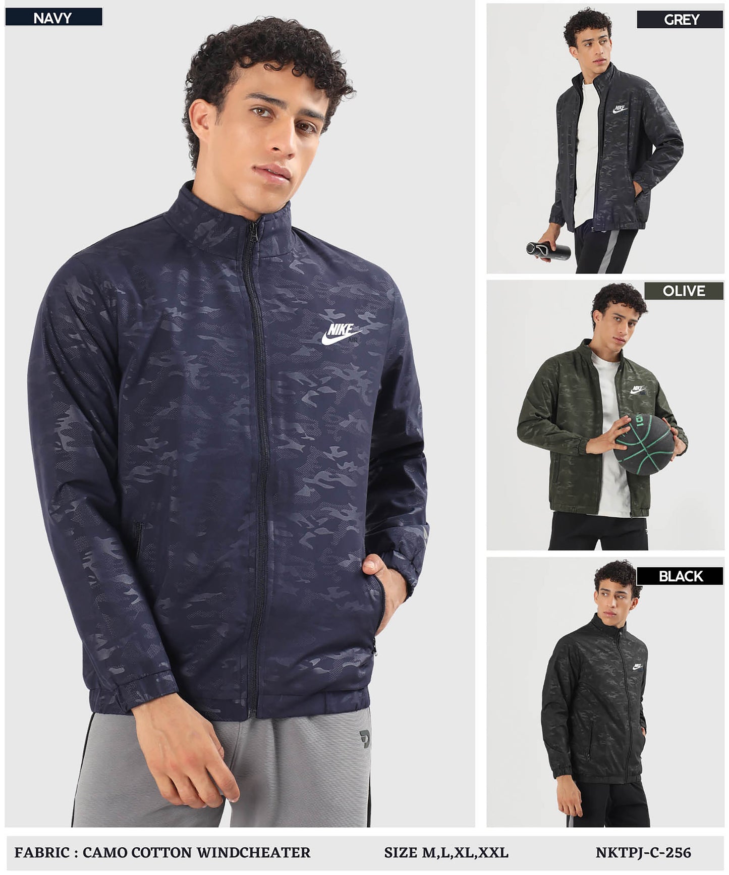 Premium Quality Camo Cotton Windcheater Jackets (GSM 350)