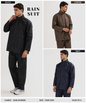 Men’s Semi-Rubber Full-Body Waterproof Rain Suit – Free Size