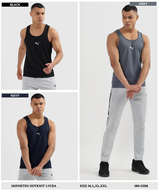 Imported Dotknit Lycra Sando (GSM 180)