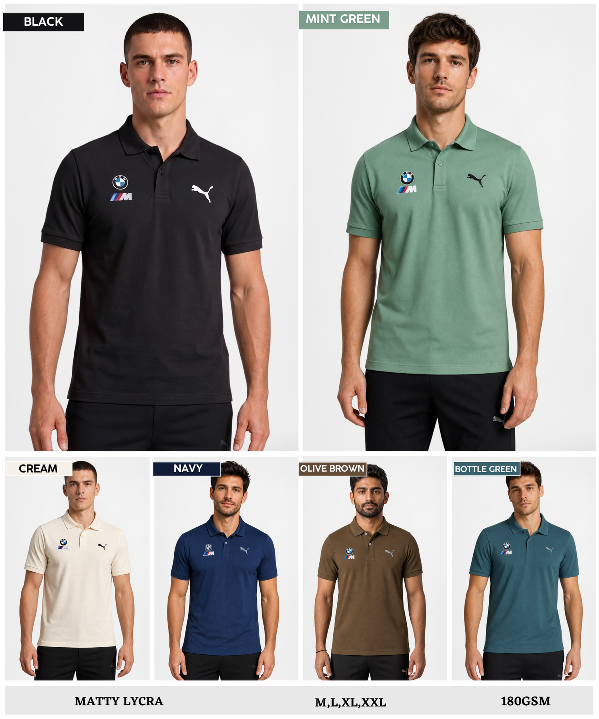 Imported Matty Lycra T-Shirts (GSM 180)