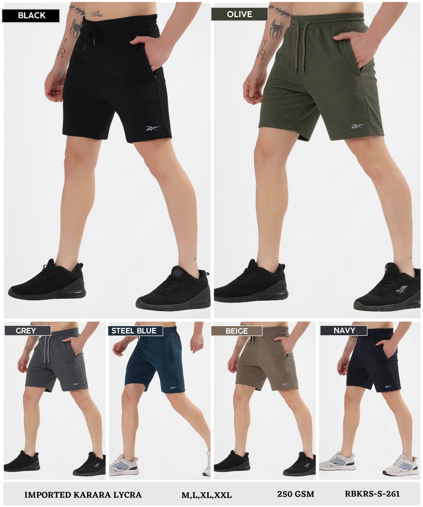 Imported Karara Lycra Shorts (GSM 250)