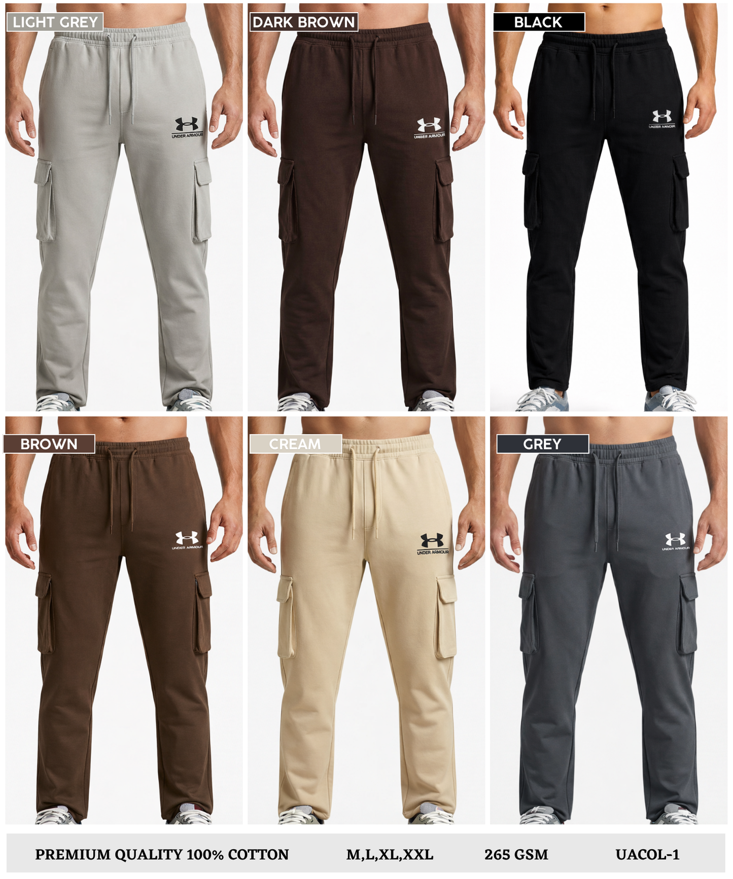 Premium Quality 100% Cotton Lycra Trackpant (GSM 265)