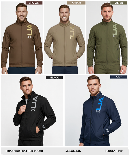 Imported Premium Feather Touch Windcheater Jackets With Inner Linning Fabric | 350 gsm | Regular Fit