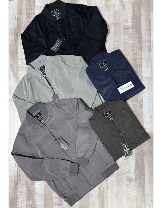 Imported Premium Quality Skin PU Dot Texture Windcheater Jacket ts)