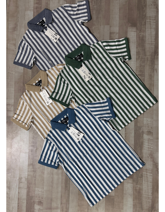 Premium Quality 100% Cotton Jacquard Lycra Polo T-Shirts (GSM 190-200)